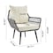 Manhattan Comfort Portofino Rope Wicker 4-Piece Patio Conversation Set with Cushions in Cream OD-CV019-CR - alternate 6